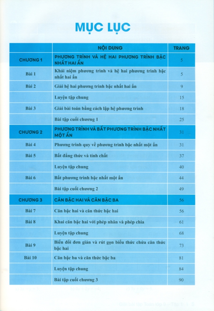 GIẢI BÀI TẬP TOÁN LỚP 9 - TẬP 1 (Bám sát SGK Kết nối tri thức)